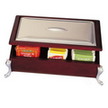 Silver Plated Wooden Tea Bag Chest